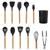 11Pcs Silicone Cooking Utensil Set Kitchenware Set w/ Holder