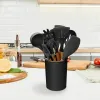 11Pcs Silicone Cooking Utensil Set Kitchenware Set w/ Holder