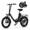 INVANTI EB11 Electric Bike 500W Folding Bike 48V 10.4AH 7S Shimano Electric Bicycle Black