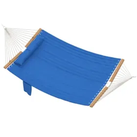 Outdoor Hammock 2-Person with Pillow & Pad 440 lbs Capacity Navy Blue