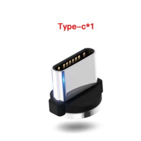 Compatible with Apple, Flowing Ligh Magnetic Streamer Data Line Cable for Iphone Android Typec (Option: Typec head-Black)