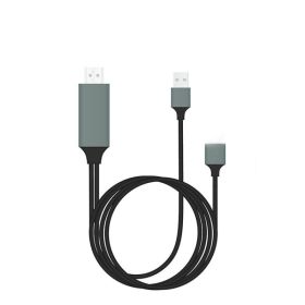 Type-C To HDMI Three In One Mobile Phone Projection Cable (Option: Black Android-2M)