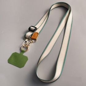 Mobile Phone Lanyard Crossbody Bag Solid Color Long Braces Detachable Multi-purpose Strap Rope (Option: Green)