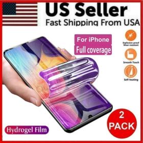2PCS Hydrogel Screen Protector For  15 14 13 12 11 Pro Max SE X XS XR 8 7 (Option: IPhone 14Plus)