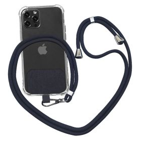 Strap Lanyard 9 Colors Soft Rope For Cell Phone Hanging Cord (Option: Dark Grey)