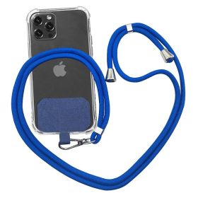 Strap Lanyard 9 Colors Soft Rope For Cell Phone Hanging Cord (Option: Blue)