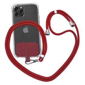 Strap Lanyard 9 Colors Soft Rope For Cell Phone Hanging Cord (Option: Red)