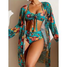 Women's Two-piece Casual Swimsuit P514-09 (Option: Design and color-XL)