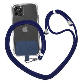 Strap Lanyard 9 Colors Soft Rope For Cell Phone Hanging Cord (Option: Dark Blue)